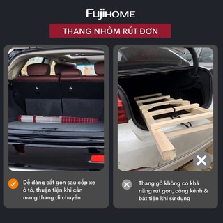 Thang nhôm đơn rút gọn FUJIHOME TLI500R - Cao 5m - Đế cao su chống trượt - Nhập khẩu chính hãng