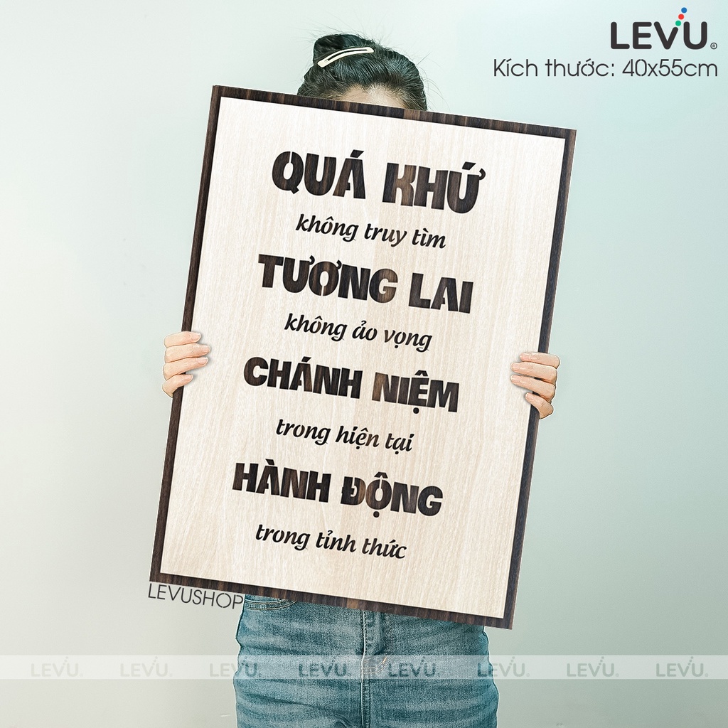 Tranh Slogan truyền động lực bằng Gỗ thiết kế độc nhất LEVU029