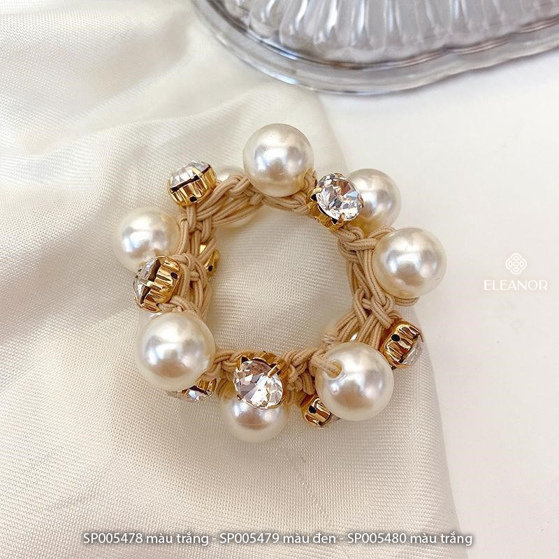 Dây buộc tóc nữ Eleanor Accessories đính đá cột tóc ngọc trai nhân tạo phụ kiện tóc 5478