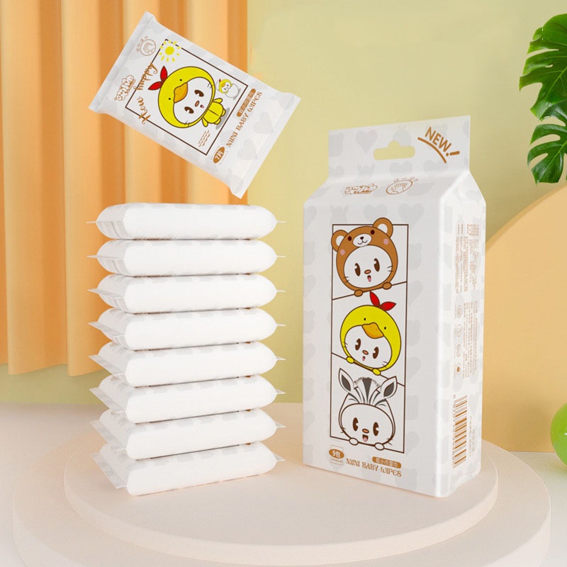 [ Hỏa Tốc ] COMBO Bịch Khăn Giấy Ướt Mini Dễ Thương Bỏ Túi Tiện Lợi ( túi 8 gói )