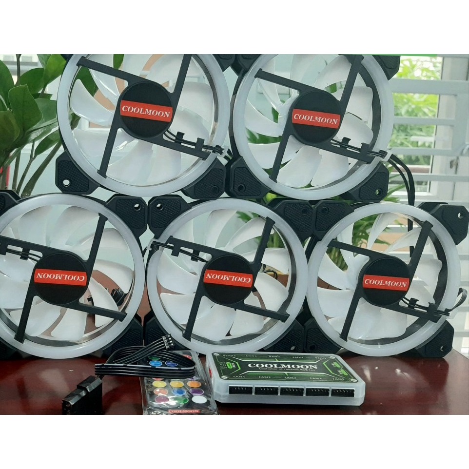 Quạt led máy tính, Coolmon V1, dùng hub remote | Shopee Việt Nam