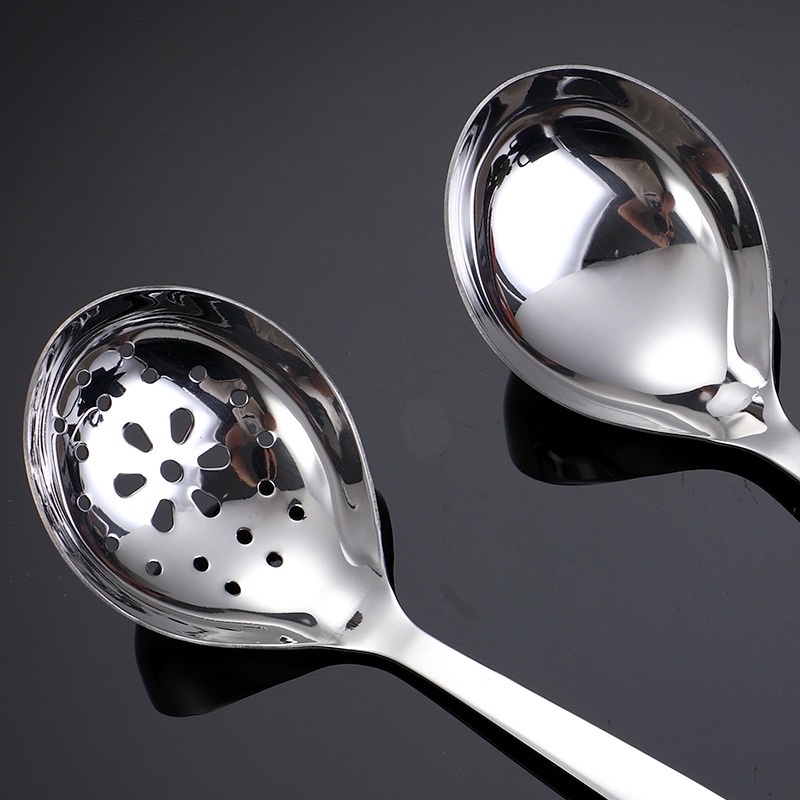 Muôi múc canh inox 18/10 (304)muôi lỗ kích thước 24.5cmx 7.5cm