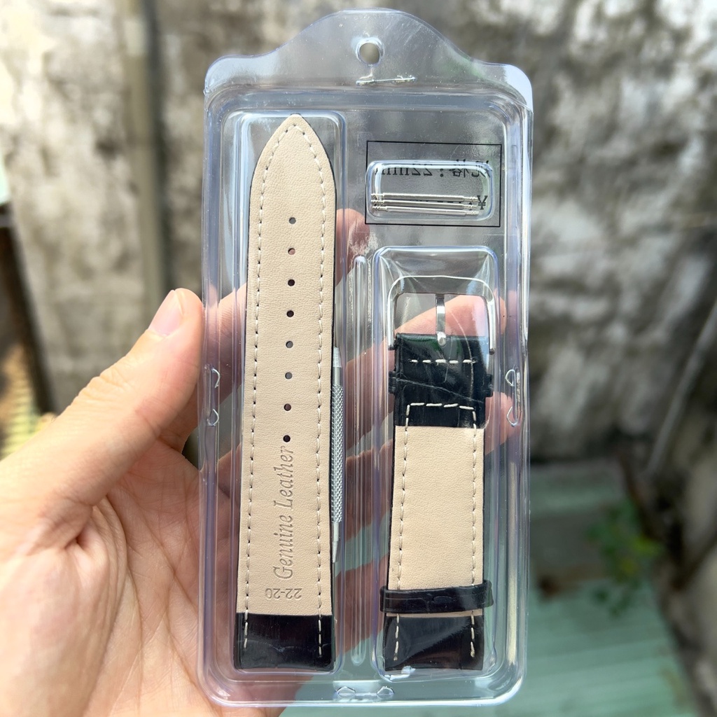 Dây da đồng hồ nam nữ 12/14/16/18/20/22/24mm tặng kèm chốt và dụng cụ tháo lắp giá rẻ | BigBuy360 - bigbuy360.vn