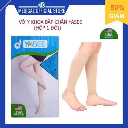 Vớ Y Khoa Bắp Chân Yasee, Tất Suy Giãn Tĩnh Mạch (Màu Da) (1 đôi)