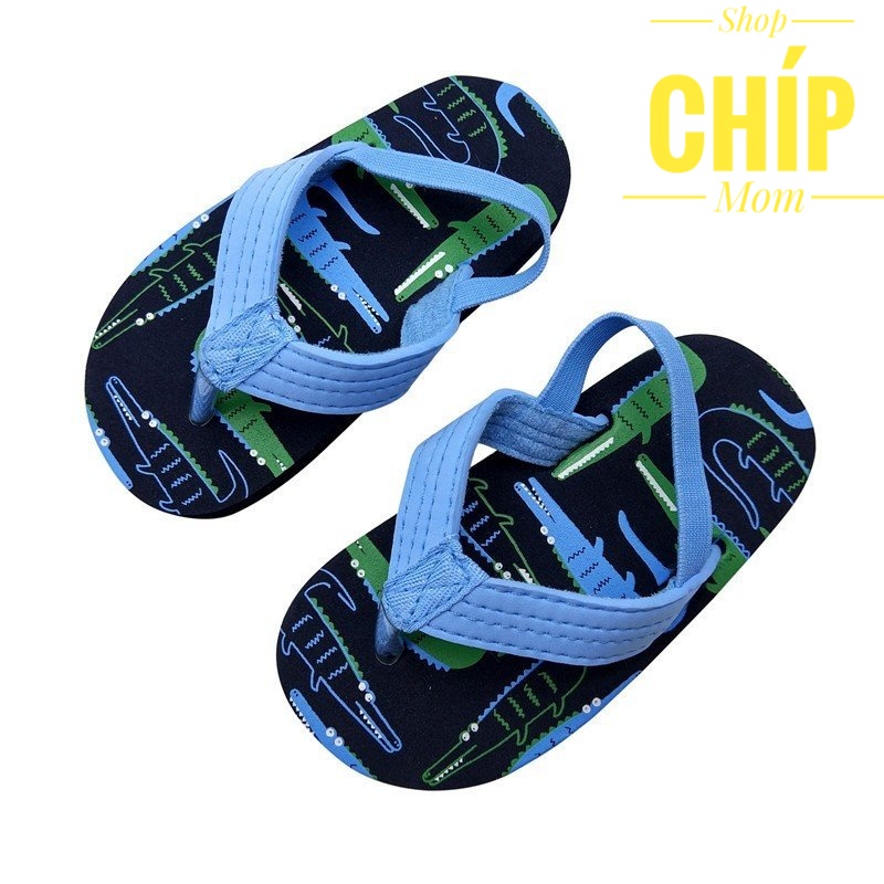 sandal bé trai dép tông cho bé có quai sau thun siêu nhẹ xỏ ngón siêu nhẹ chim tien cá cầu vồng khỉ KEP ( ảnh thật )