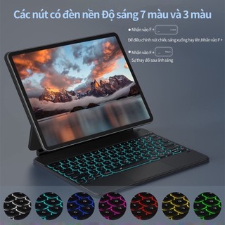 GOOJODOQ Bàn Phím Bluetooth Magic Cho iPad Pro 11 12.9 Air 4 5 Gen 10th 10.9 Ốp Lưng Bàn Di Chuột Không Dây