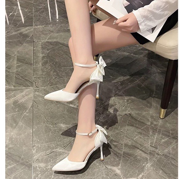 Cao Gót Nữ Đi Tiệc- Gắn nơ xinh xắn
