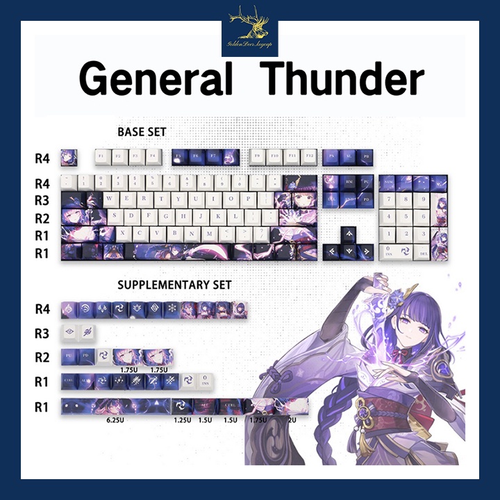 Keycap Genshin Impact In Nhân Vật, Bộ Keycap 136 Phím Trang Trí Bàn ...