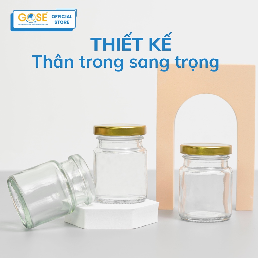 Ảnh Hũ chưng yến thủy tinh nắp vặn 70ml GOSE hộp đựng thực phẩm giúp bảo quản đồ ăn 4