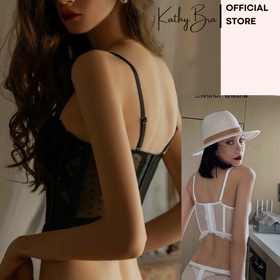 A86{LOẠI 1] Áo Bra Ren Bralette KATHY BRA Dáng Corset Cao Cấp Có Gọng Mút Vừa Chống Cuộn Nâng Ngực Mix Đồ Siêu Xinh | BigBuy360 - bigbuy360.vn