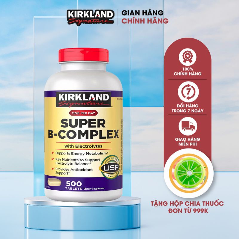 Viên Uống Tổng Hợp Super B-Complex Kirkland Signature 500 Viên Bổ Sung ...