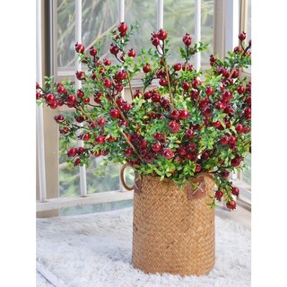 Combo 10 cành lựu Phú quý loại 1 - Cành gồm 18 quả dài 63cm- Cành quả giả trang trí