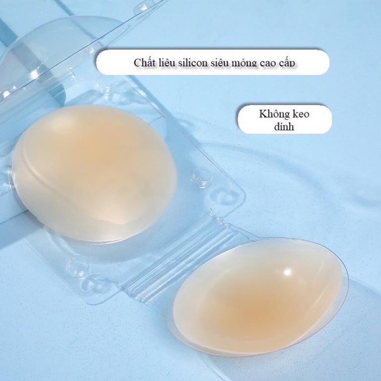 Miếng dán ngực silicon nhiệt tự thân ko keo dán siêu mỏng tàng hình (   hot)