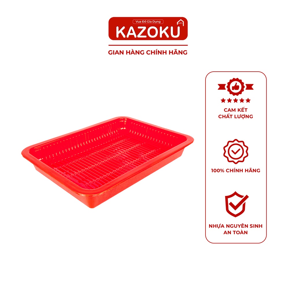 Khay Úp Ly Nhựa Hình Chữ Nhật Nhựa Nam Dương (24cm x 21cm x 4cm) - Vua Đồ Gia Dụng Kazoku [ULV]