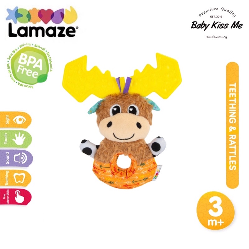 Lục Lạc Cầm Tay Kèm Gặm Nướu An Toàn Cho Bé Lamaze Mortimer