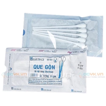 ❤️[GÓI 05 QUE] Que gòn Bông gòn tiệt trùng Bảo thạch,Que xét nghiệm Bảo Thạch,que bông gòn đầu to tiệt trùng Bảo Thạch