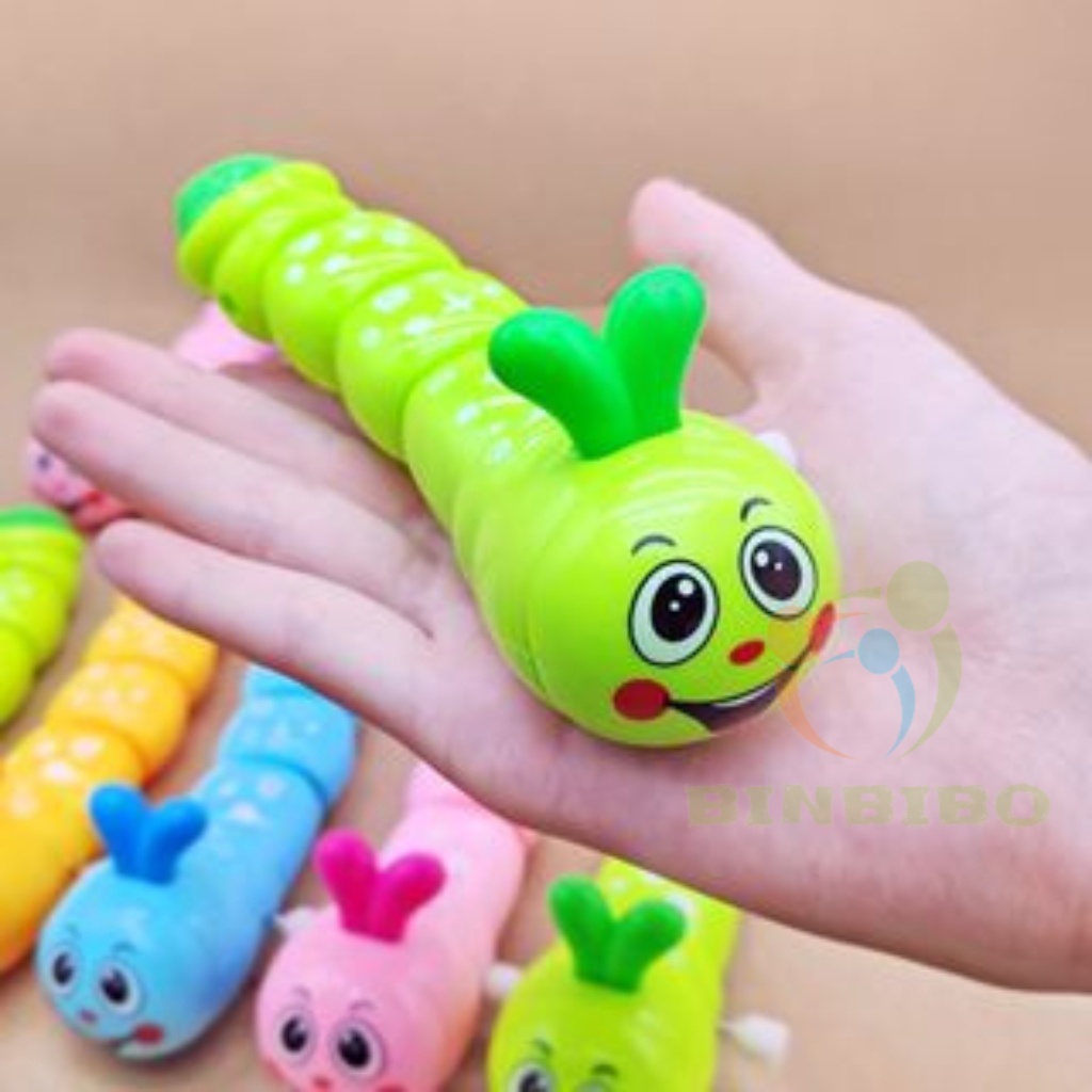 Đồ chơi con sâu vặn cót chạy đà cực dễ thương cho bé - Binbibo
