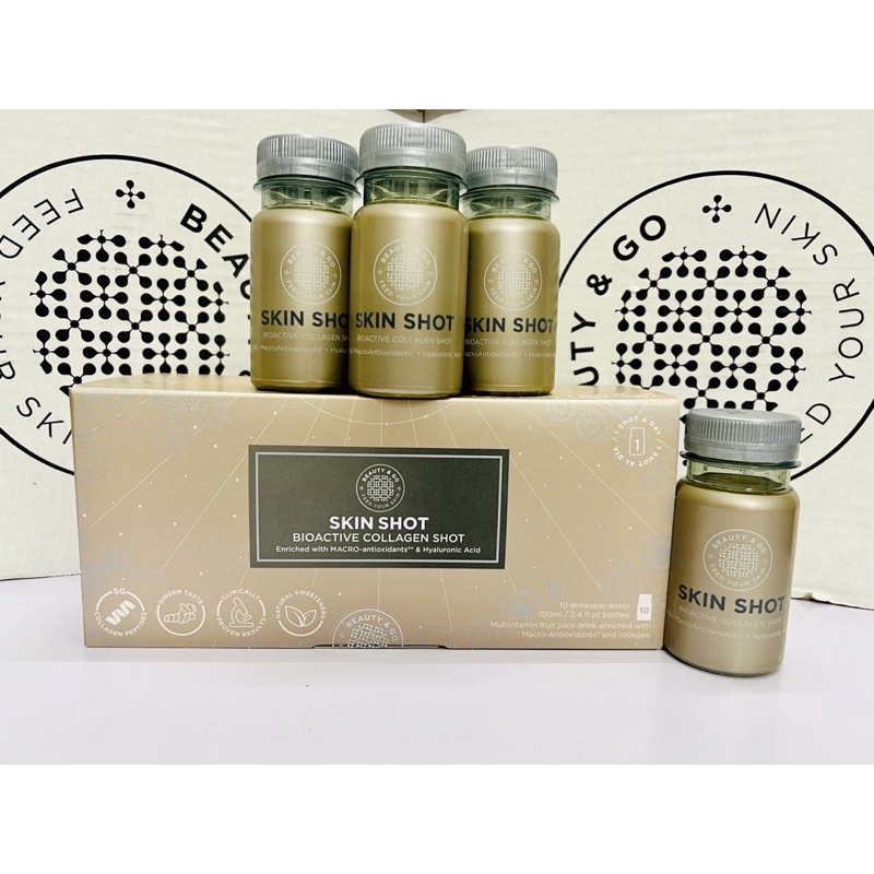 Hộp 10 lọ Nước uống Collagen đẹp da SKIN SHOT Skinshot (hàng công ty ...