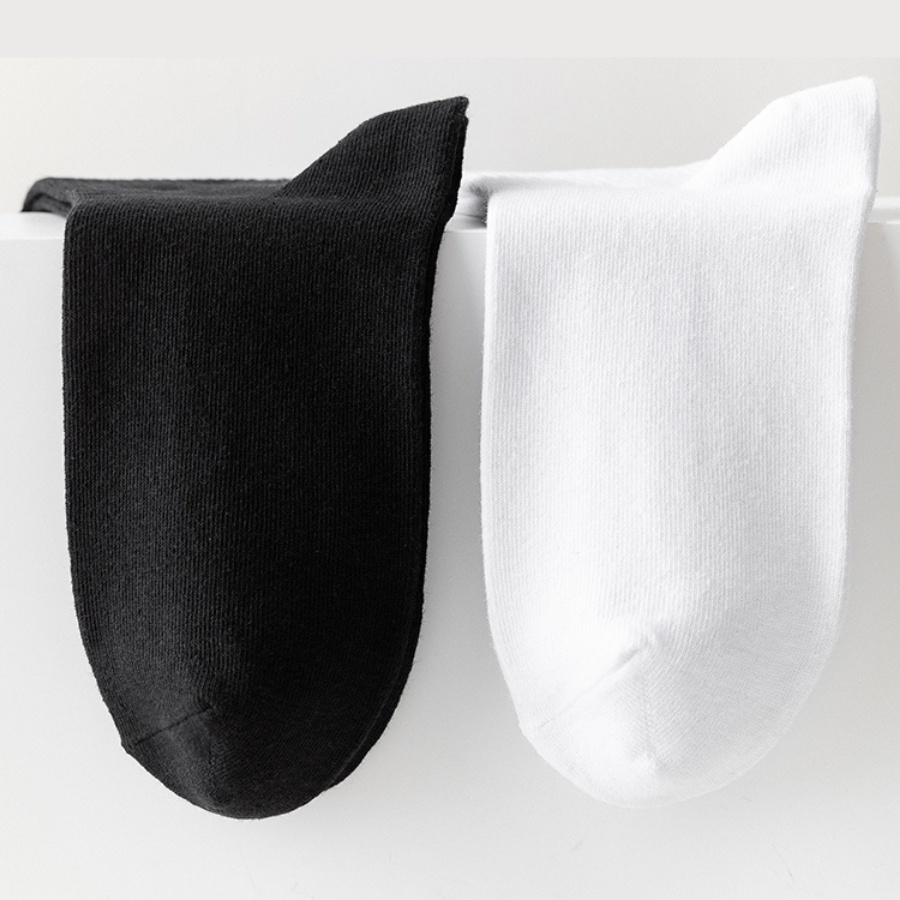 Vớ cổ cao nam nữ sọc gân 3B chất cotton dày dặn, thấm hút mồ hôi