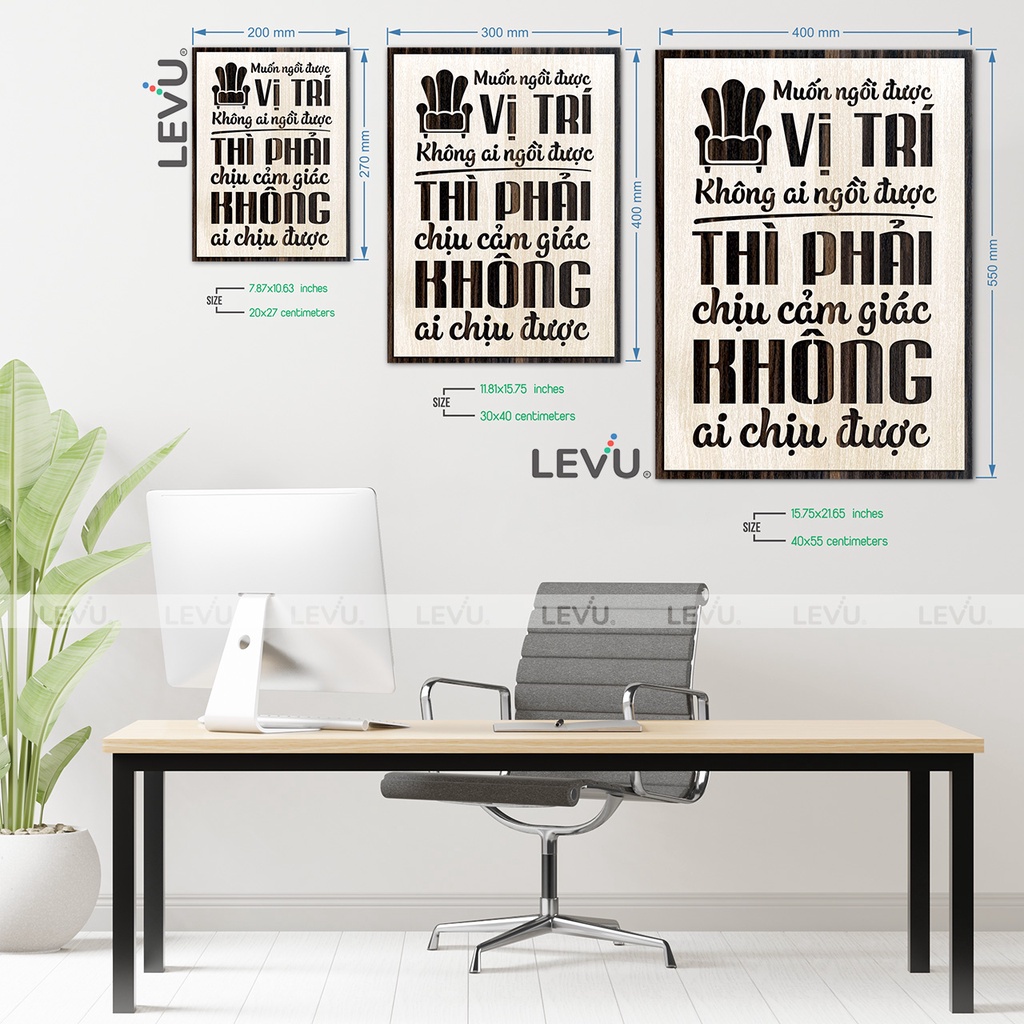 Tranh treo tường slogan câu nói hay truyền cảm hứng LEVU021