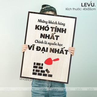 Tranh Treo Tường Gỗ LEVU051 decor quán cà phê