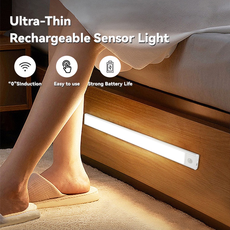 Đèn Cảm Biến,Đèn Led Cảm Trí,Chuyển Động Không Dây Thông Minh Dèn ngủ 10/20/30/40/50cm -Gắn Cầu Thang/NhPhòng Ngủ/à Vệ Sinh/Tủ Quần Áo/Bếp/Chiếu sáng nhà
