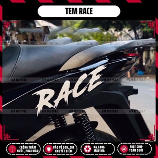 Tem Race Phản Quang sticker dán xe cho mọi dòng xe | TMN-H008 | Decal cao cấp chống nước, chống phai màu