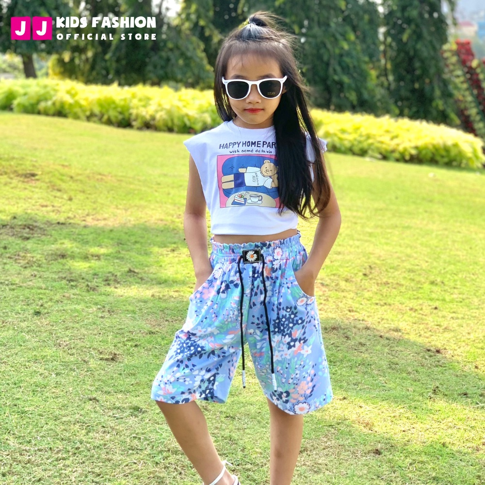 Bộ Cộc Tay Bé Gái Vải Cotton In Hình Dễ Thương – Quần Áo Trẻ Em | JJ Kids Fashion