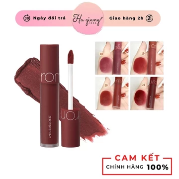 Son Kem Lì Romand Zero Velvet Tint Ver4 20.Berry-Knit Đỏ hồng trầm, 21.Villain-Vest: Đỏ rượu quyến rũ