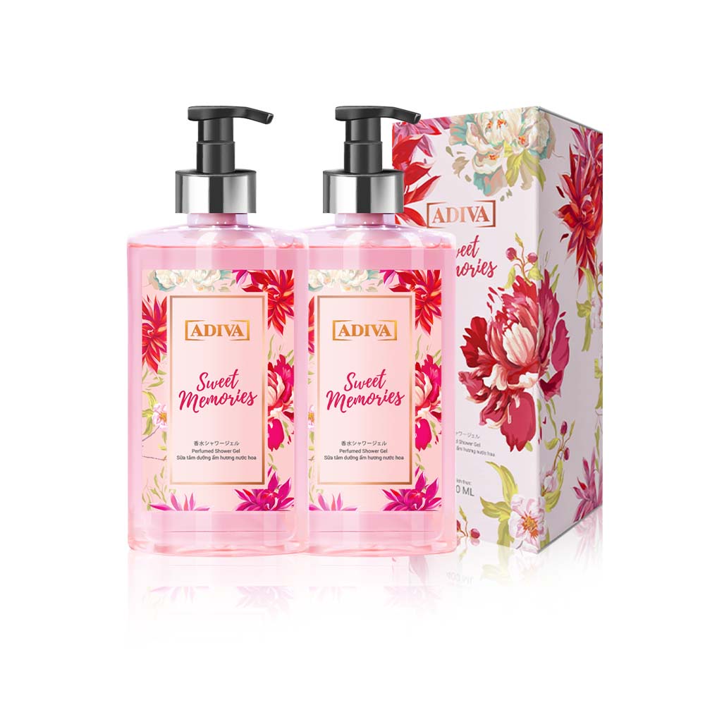 Ảnh Combo 2 Sữa Tắm Dưỡng Ẩm Hương Nước Hoa ADIVA Sweet Memories 400ml 4