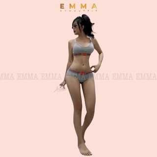 Bộ Đồ Lót Bikini Thể Thao Logo Cạp Chữ