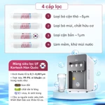 Máy lọc nước nóng lạnh để bàn Nhập Khẩu FUJIHOME 4 cấp lõi lọc, bình lọc nước 2- 3 vòi mini lạnh Block uống trực tiếp — ảnh 5