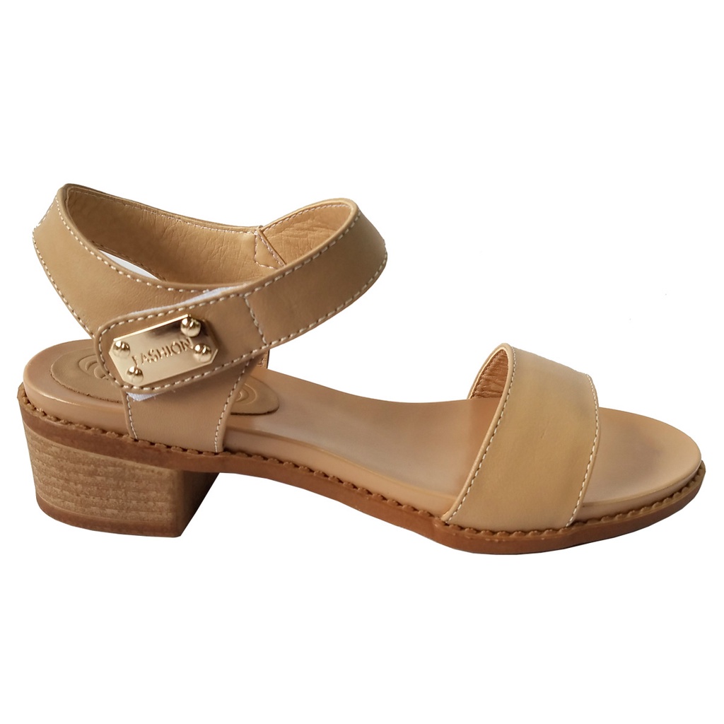 Giày Sandal Cao Gót Nữ BIGGBEN Da Bò Thật Cao 4 Phân HKD607