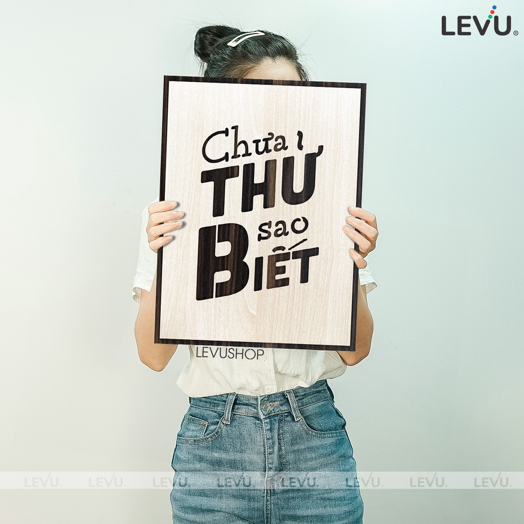 Tranh Treo Văn Phòng làm việc LEVU093: Chưa thử sao biết