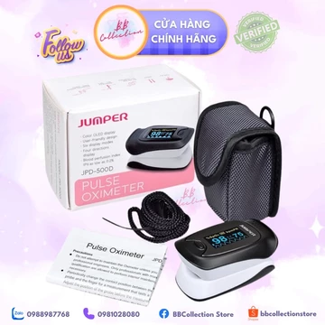 Máy spo2 kẹp ngón tay,máy đo nồng độ oxi trong máu JUMPER JDP-500E LED hàng chính hãng bảo hành 12 tháng