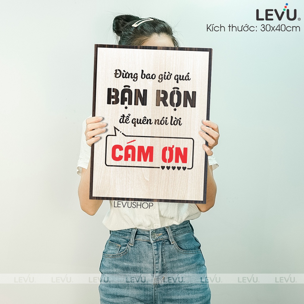 Tranh Slogan Treo Tường Decor Gỗ LEVU070 chân lý cuộc sống