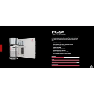 BỘ DUNG DỊCH PHỦ BÓNG CERAMIC BẢO VỆ KÍNH HOẶC SƠN XE Ô TÔ TYPHOON 1 BỘ 50ML * 2 CHAI = 100ML