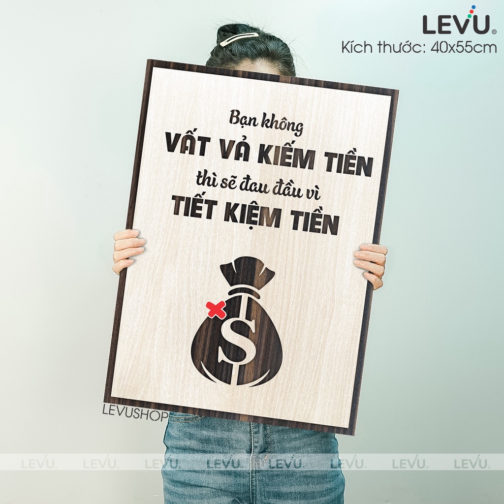 Tranh Động Lực Gỗ sang trọng LEVU064 mẫu mới