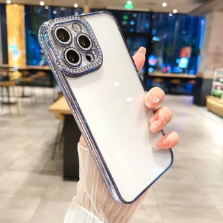 Ốp Meiruyi dẻo mềm đính đá bảo vệ camera nhũ lấp lánh dành cho iphone 13promax 14pro 14promax