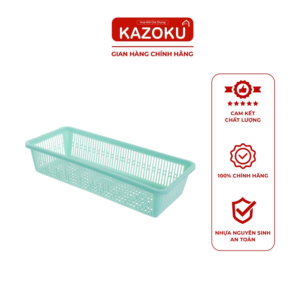 Rổ Nhựa Chữ Nhật, Rổ Nhựa Dài, Rổ Muỗng Dĩa Hồng Phát - Kazoku Vua Đồ Gia Dụng [RD]