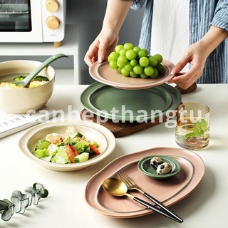 Bộ bát đĩa sứ phong cách Bắc Âu trọn bộ chén bát muỗng sứ với thiết kế độc đáo sang trọng CBG03