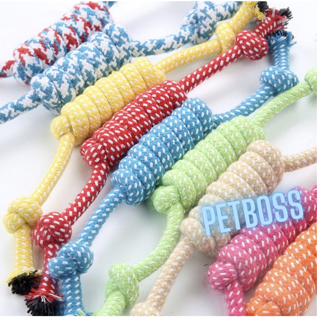 PC082 DÂY GẶM COTTON THẮT NÚT CHO CHÓ CHƠI GẶM TRÁNH CẮN PHÁ ĐỒ ĐẠC, ĐỒ CHƠI THÚ CƯNG