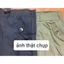 Quần hộp 4 túi chất liệu kaki, from ống rộng, cạp cúc trước phẳng sau chun dễ mặc