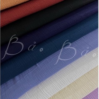 Vải Xô Muslin Màu Trơn Mềm Mịn Khổ 1m40