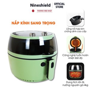 Nồi Chiên Không Dầu KB5005M Nineshield 8L - 1350W, Công Nghệ Rapid Air - Bảo Hành 12T