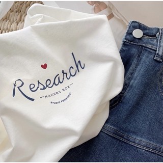 Áo Thun 3158 In Chữ RESEARCH Form Rộng Unisex Chất Cotton Khô Loại 1, Thoáng Mát, Thấm Hút Mồ Hôi HANOVA