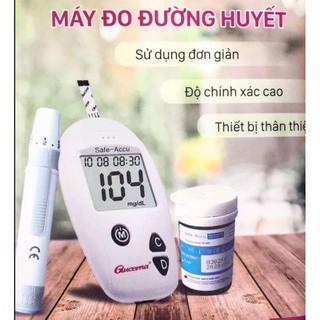 Máy Đo Đường Huyết Tại Nhà Safe Accu tặng que đo và kim thử máu hàng cao câp chính hãng