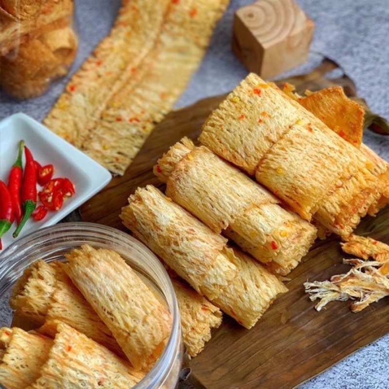 Mực Cán Tẩm Vị VSATTP Cao Cấp loại ngon đặc biệt - Đặc Sản Nha Trang -Hộp 500G