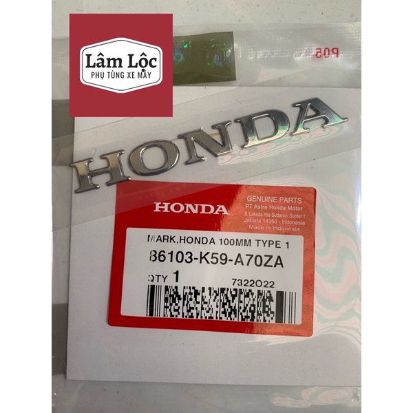 tem chữ honda nổi dán bửng vario honda indonesia chính hãng | Shopee ...