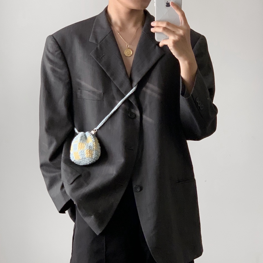 Túi đeo chéo mini bằng len | Wool mini crossbody bag | Shopee Việt Nam